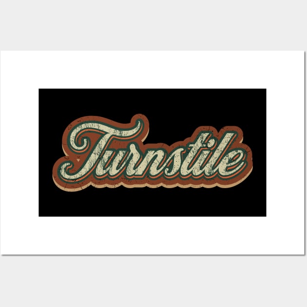 Turnstile Vintage Text Wall Art by Skeletownn